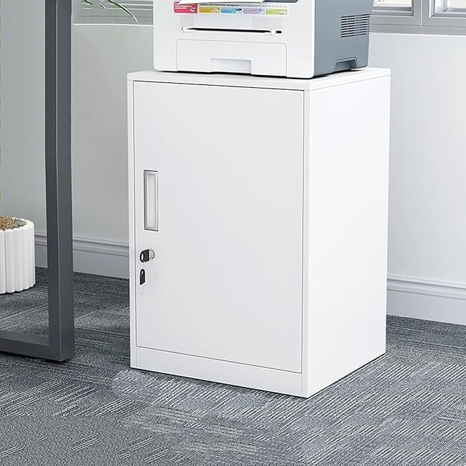 Filing Cabinet Under Desk with Locking Drawer Cabinet File Information Cabinet Tin File Cabinet Small Cabinet (Color : White)