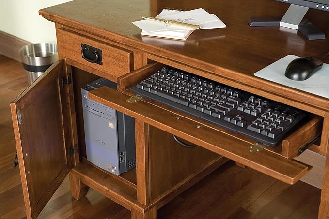 Homestyles Arts &amp Crafts Cottage Oak Pedestal Desk