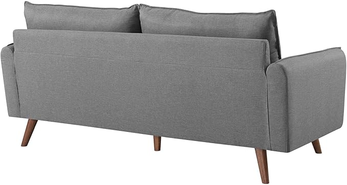 Modway Revive Contemporary Modern Fabric Upholstered Sofa In Light Gray