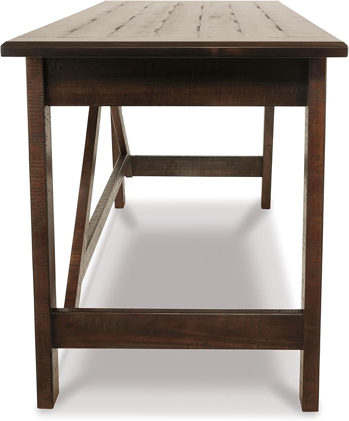 Signature Design by Ashley Baldridge Home Office Desk Rustic Industrial Desk With Drawers Wood Construction Smooth-Gliding Storage for Workspaces Ideal Office Desk for Home Offices Brown