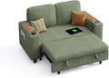 LINSY HOME Pull Out Sofa Without Armrests (Green)