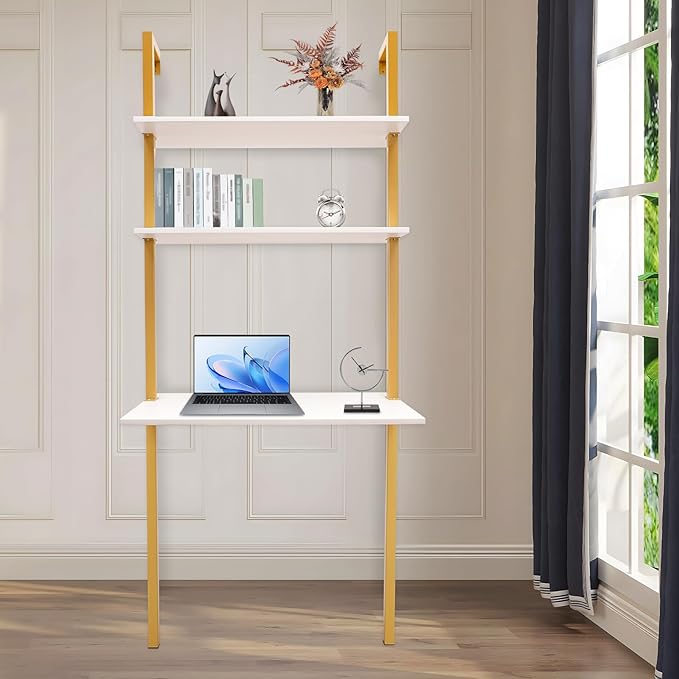 Wall Mounted DeskFloating Wall DeskWall-Mounted Computer Table DeskFunctional Hanging Desk for Home Office20 Dx30 Wx72.8 H