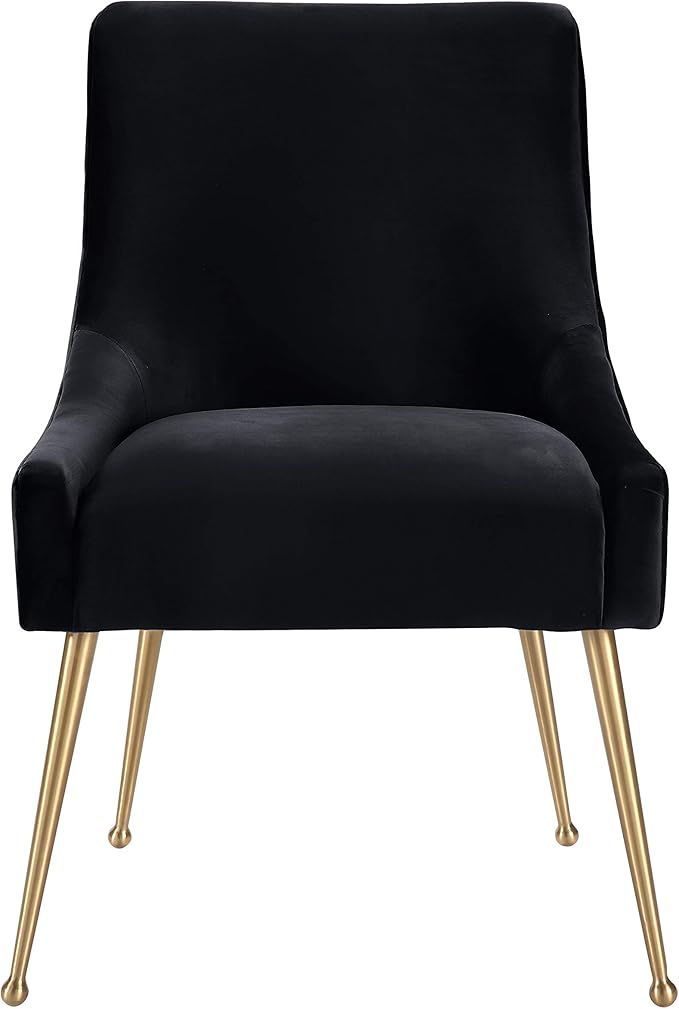 Tov Furniture Beatrix Velvet Dining Side Chair (Black)