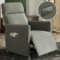 Black Power Recliner Chairs for Adults Lash Chair &amp Lay Flat Recliner for Small Spaces Living Room Bedroom Offices Theater Adjustable Footrest &amp Backrest/Side Pockets/USB (Dark Grey)