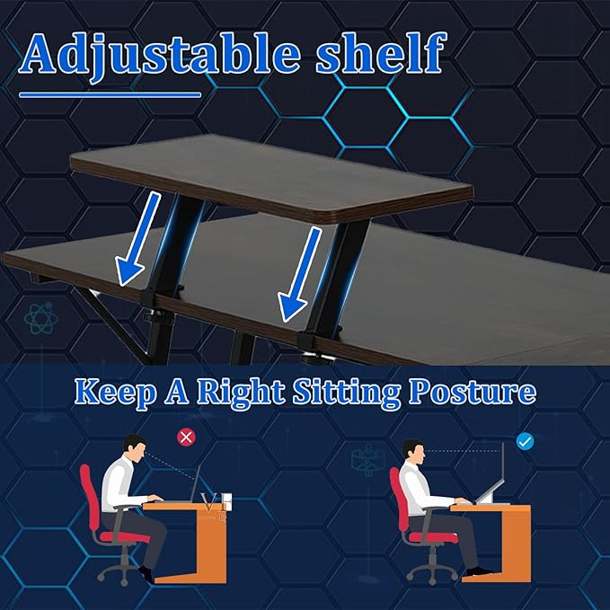 51 inch L Shaped Gaming Desk Computer Desk for Bedroom Brown L shaped Desk for GamingHome Office Desks with Detachable Monitor Stand Corner Desk for Small PlaceLargeCarbon FiberBrown desk