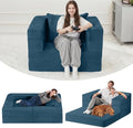 Futon Sofa Bed with Pillow 3-in-1 Sleeper Sofa Bed with Removable Cover Convertible Floor Sofa Bed No Assembly Boneless Couch for Living Room Bedroom