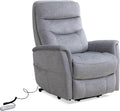 Parker Living Gemini - Capri Silver Power Lift Recliner Chair with Articulating Headrest 100% Polyester Electric Recliner for Living Room