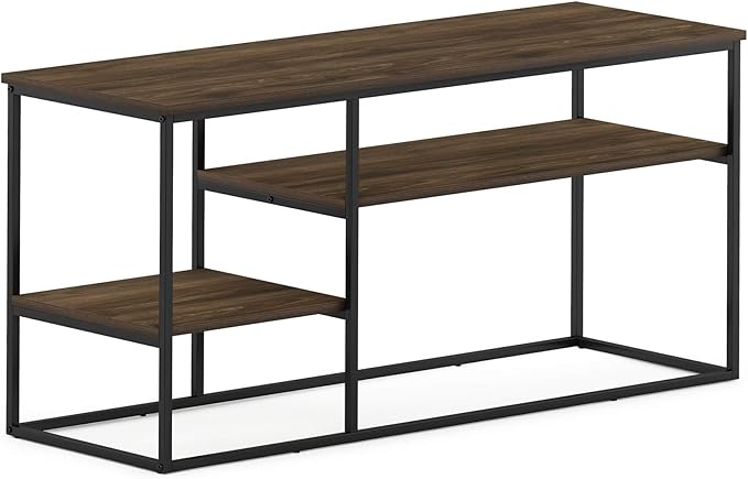 FURINNO Moretti Modern Lifestyle TV Stand Columbia Walnut