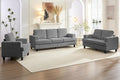 PUREMIND 3 Piece Living Room Sofa Set Chenille Upholstery 3 Seater Couch and Loveseat and Armchair Set Solid Wood Frame Modern Sectional Couches for Living Room Office Apartment
