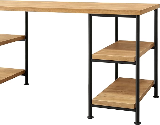 Golden Oak Desk - Classic Home Office Computer Desk