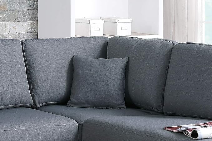Poundex Upholstered Sofas/Sectionals/Armchairs Grey
