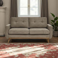 67.7 Mid-Century Modern Loveseat Sofa 2-Seat Mini Upholstered Love Seat Couch Comfy Small Couch with Wooden Legs and Tufted Back for Living Room Bedroom Office Apartment(Khaki)