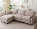 104'' Modular Sectional Sofa with All Seats Storage Oversized L Shaped Couch for Living Room3-Seater Comfy Cloud Couches with Movable OttomanBig Sectional for BedroomVeletKhaki