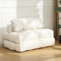 Folding Sofa Bed 3-in-1 Convertible Sleeper Chair with Pillow Double Futon Couch Bed with Back Support Portable Fold Out Chair Bed Comfy Floor Sofa Lounge for Living Room Bedroom Beige