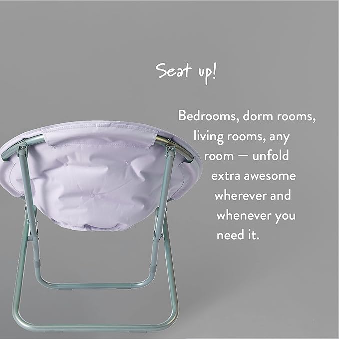 Urban Lifestyle Micromink Foldable Saucer Chair Lavender