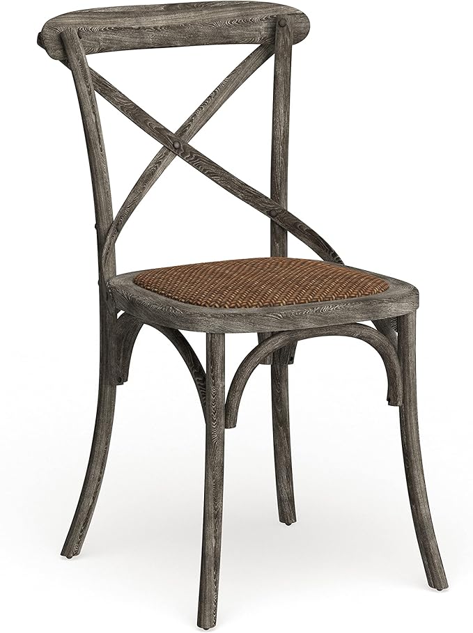 Safavieh American Homes Collection Franklin Farmhouse X-Back Antique White Side Chair