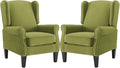 Accent Chair for Living Room Set of 2 High Back Reading Armchairs with Removable Seat Cushion Mid-Century Single Couch in Fabric Modern Ergonomic Wingback Chair for BedroomClub Balcony