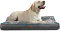 Bedsure XL Washable Dog Bed - 3 Inch Thicken Up to 100lbs Pet Mat Pillows with Removable Washable Cover Grey
