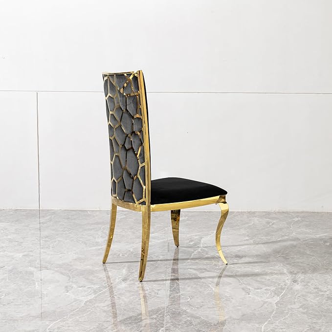 Velvet Dining Chairs with Gorgeous Gold Curved LegsModern Upholstered Dining Room Chairs for TableLiving RoomDining RoomOfficeWhite Luxury Kitchen Chairs