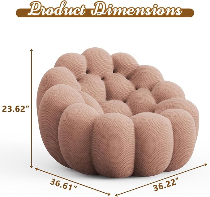 Bean Bag Chairs for Adults/Teens Reading Corner Chair Orange Beanbag Chair for Bedroom Living Room Small Comfy Chairs for Living Room Small Space No Assembly Required (Pink Couch)