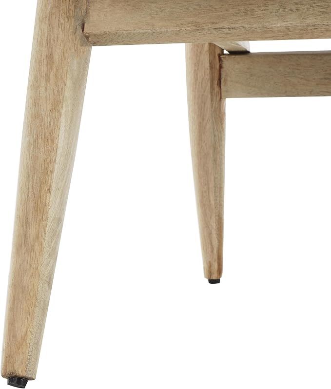 Deco 79 Jute Rope Handmade Living Room Accent Chair Side Chair with Brown Mango Wood Frame Corner Chair 25 x 24 x 33 Black