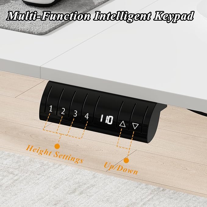 63 L Shaped Electric Standing Desk with File Cabinet Height Adjustable Stand up Desk with Drawers and Shelves Home Office Computer Gaming Table White