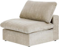 Cloud Modular Sectional Sofa Armless Chair Customizable Modular Sectional Sofa for Living Room Office Apartment Khaki
