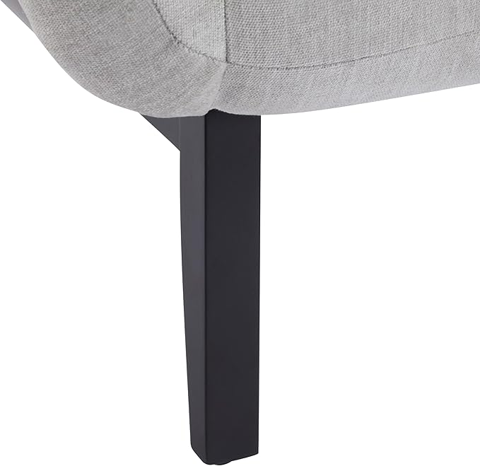 Christopher Knight Home Audrey Modern Fabric Upholstered Accent Chair Living Room Low Profile Fabric Armchair Wooden Comfy Reading Chair Soft Seating Single Lounge Sofa Light Grey