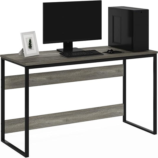 Furinno Moretti Modern Lifestyle Enhanced Study Desk 52 Inch 52-Inch French Oak Grey