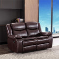 Familymill Breathable Leather Manual Reclining Loveseat for Living Room/Office/RV