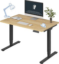 FLEXISPOT E6 3-Stage Dual Motor Electric Standing Desk 48 x 30 Sit Stand Up Desk Holds 220 lbs Adjustable Height w/Memory Presets One-Piece Maple Desktop &amp Black Frame Ships in 2 Boxes