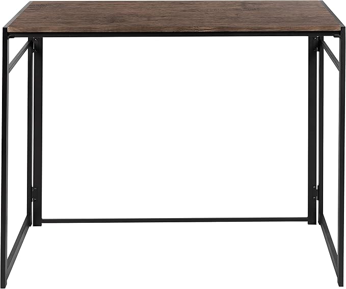 EMMA + OLIVER 40 Rustic Home Office Folding Computer Desk - Laptop Desk