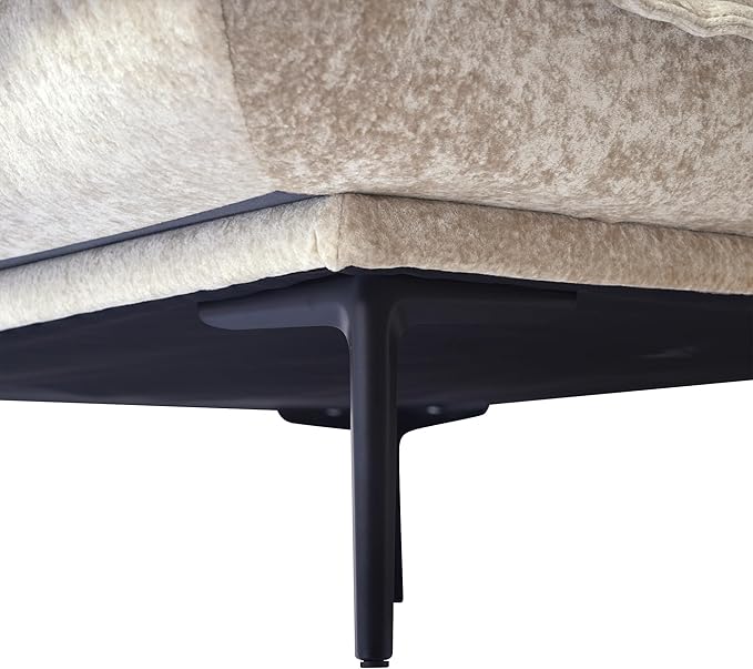 WJShome Velvet Modular Sectional Couch 74 Loveseat Cloud Couch with Deep Seat Sofa 2-Seater Sofa with Removable Cushions for Livingroom with 8 High Legs for Small SpacesOatmeal