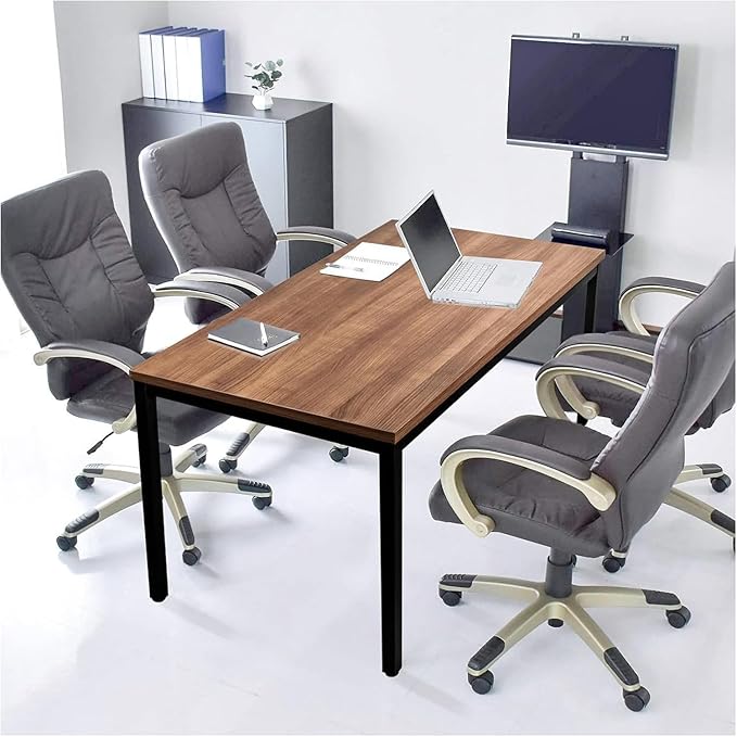 55 × 24 inches Desk Sturdy Metal Frame Computer Desk Spacious Office Desk &amp Writing Desk with Easy Assembly Durable Workstation for Home Office