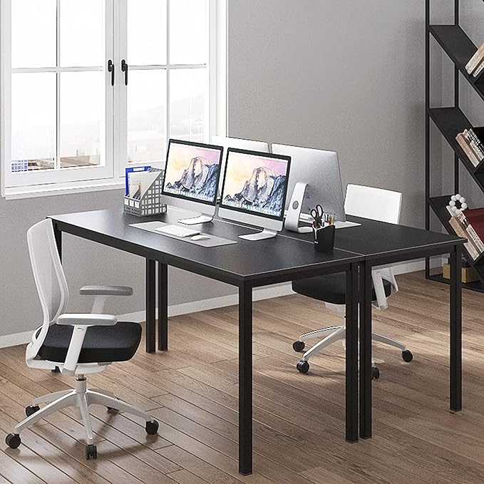 sogesfurniture 47.2 inches Office Desk Computer Desk Gaming Desk Computer Table Sturdy Writing Workstation for Home Office Black
