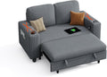 LINSY HOME Pull Out Sofa Without Armrests (Grey)