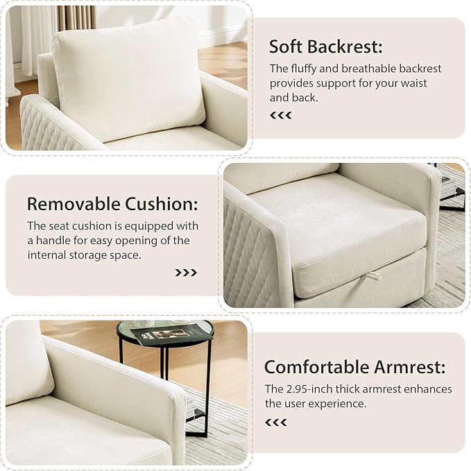 Chifee &amp Vingol 29.5 W Swivel Accent Chair Set of 2 Upholstered Swivel Chairs Mid Century Modern Chair for Living RoomBeige