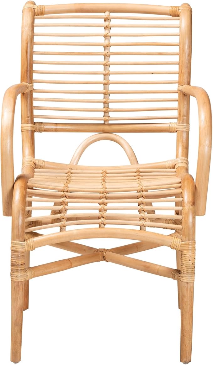 bali &amp pari Seminyak Modern Bohemian Natural Rattan Accent Chair