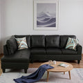 L Shape Sectional Couch with Chaise 97 Inch Modular Sofa with Ergonomic Reclined Backrest Sectional Couches for Living Room High-Density Foam for Office and Small Apartment Black