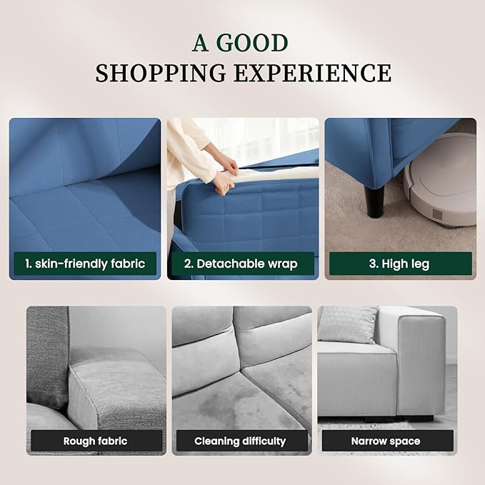 DOPEDIO 70 Sky Blue Modern Loveseat Recliner Sofa for Living Room Removable Cover Spring and High Density Foam Cushions Solid Wood Frame Easy Assembly for Small Spaces