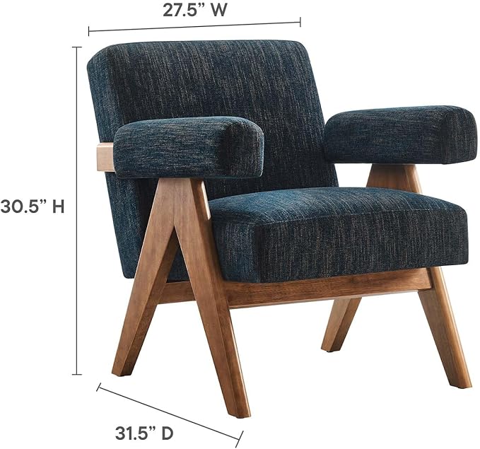 Modway EEI-6503-HEA Lyra Fabric Armchair Azure Fabric