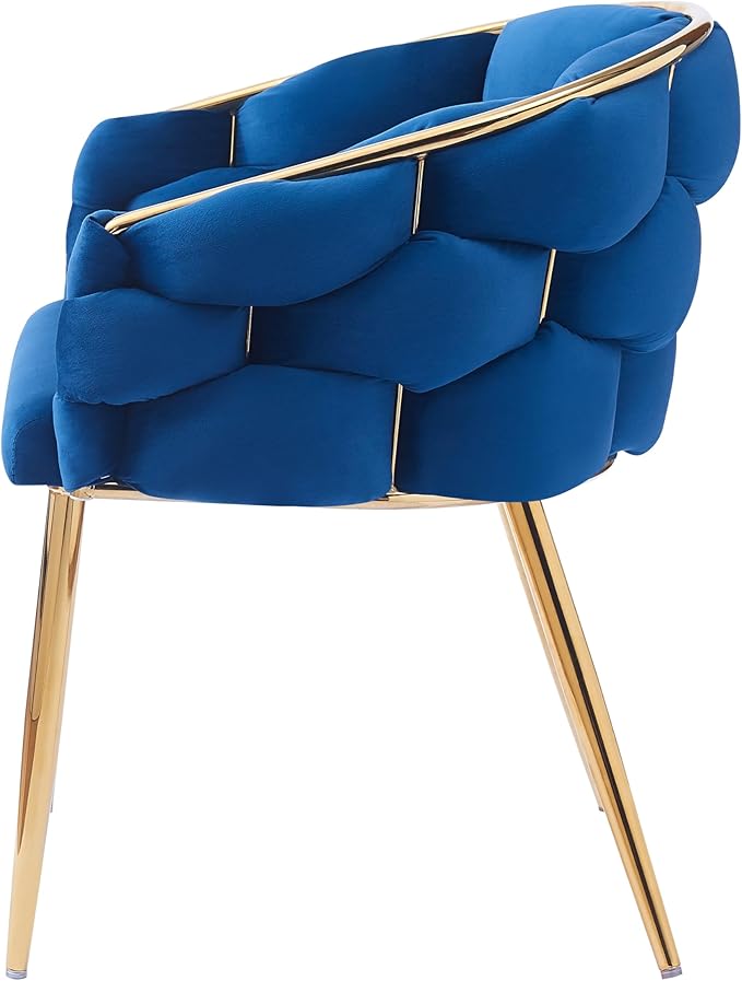 Luxury Handmade Accent Chair with Gold Legs Modern Velvet Armchair for Living Room and Bedroom