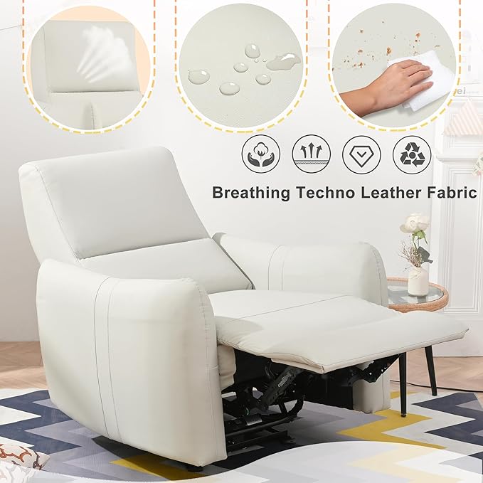 Wall Hugger Power Recliner Chair Zero Wall Electric Recliner Chairs with USB Port Space Saving Large Recliner for Living Room RV Home Theater