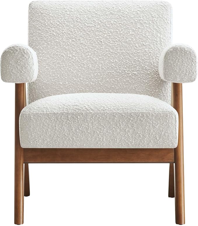 Modway EEI-6502-IVO Lyra Boucle Fabric Armchair Ivory