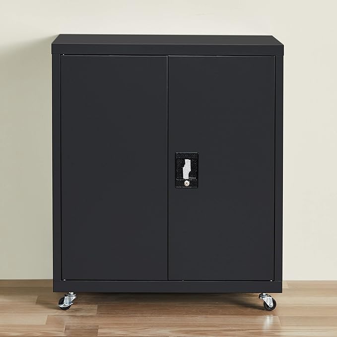 1 Shelf Metal Filing Cabinet Storage File Cabinet with Lock for Home and Office