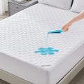 BEDLORE Waterproof Mattress Protector Queen Size Noiseless Mattress Pad with Deep Pocket Fitted Up to 6-18 inches Soft Noiseless Bed Mattress Cover Washable for Home Bedroom Hotel (White)