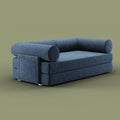ROVE LAB S8 Sofa Bed – Comfortable Sleeper Sofa for Small Spaces – Spill-Proof Performance Corduroy – SmartFoam™ Support – Modular Tool-Free Setup (Nebula Blue)