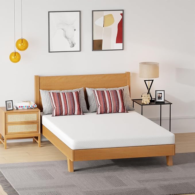 FDW | 5 Inch Full Mattress | Medium Firm | Gel Memory Foam Mattress | White | Bed in a Box CertiPUR-US Certified | Pressure Relief Cooling Ventilated Foam | Washable Removable Cover