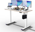 NearHub Electric Adjustable Standing Desk 55 x 24 Premium One-Piece White Top Sit Stand Desk Height Adjustment Computer Desk Ergonomic Work Desks for Home Office (OD20 White 55”×24”)