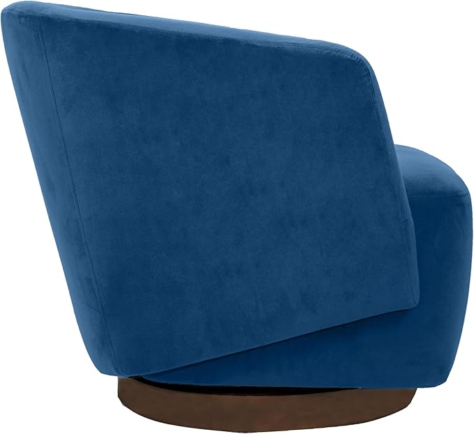 MINCETA Accent ChairModern Accent Chairs Swivel Chairs for Living Room Reading and Bedroom with Wood BaseVelvet Fabric in Navy